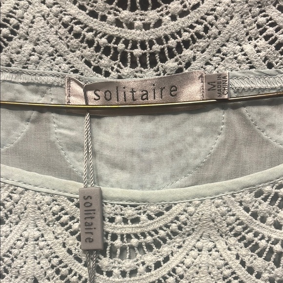 Solitaire Blue Blouse Size Medium - Picture 2 of 6